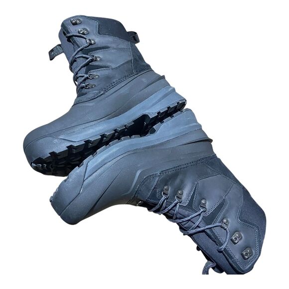 The North Face Boots Mens 13 Black Leather Chilkat V 400 Insulated WP Snow Gorp - Picture 6 of 12